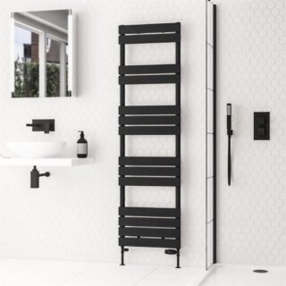 Eastbrook Addington II Type10 Designer Heated Towel Rail - Matt Black - Image 9