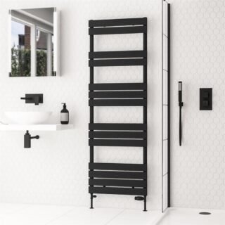Eastbrook Addington II Type10 Designer Heated Towel Rail - Matt Black - Image 10