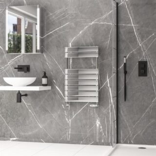 Eastbrook Addington II Type10 Designer Heated Towel Rail - Chrome - Image 3