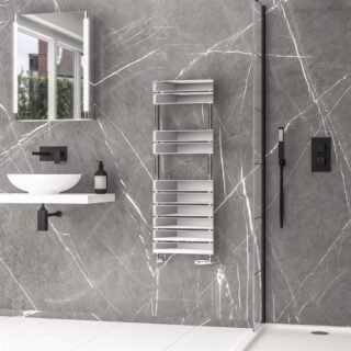 Eastbrook Addington II Type10 Designer Heated Towel Rail - Chrome - Image 5