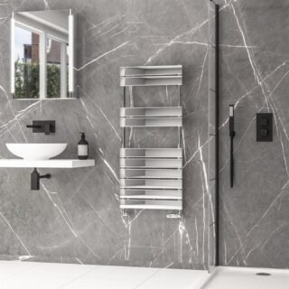 Eastbrook Addington II Type10 Designer Heated Towel Rail - Chrome - Image 6