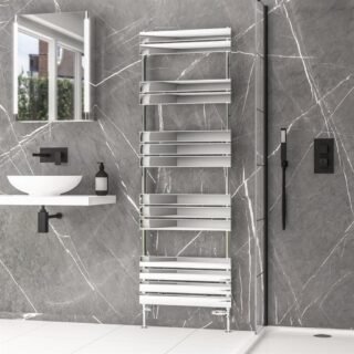 Eastbrook Addington II Type10 Designer Heated Towel Rail - Chrome - Image 10