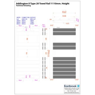 Eastbrook Addington II Type 20 Designer Radiator - Matt Black - Image 31