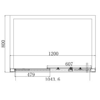 Eastbrook Corniche II Easy Clean Recessed Sliding Shower Door - 1200mm Wide - Chrome - Image 2