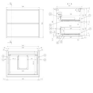Eastbrook Ravensbourne 2 Drawer Wall Hung Vanity Unit With Round Basin - 600mm Wide - Natural Oak - Image 3