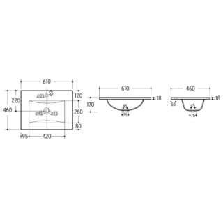 Eastbrook Chedworth 2 Door Floor Standing Vanity Unit With Square Basin - 600mm Wide - Natural Oak - Image 4