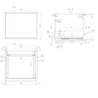 Eastbrook Ravensbourne 1 Drawer Wall Hung Vanity Unit With Round Basin - 500mm Wide - Natural Oak - Image 5