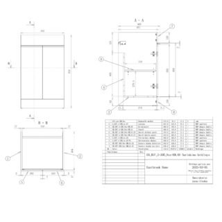 Eastbrook Ravensbourne 2 Door Floor Standing Vanity Unit With Square Basin - 500mm Wide - Natural Oak - Image 3