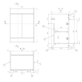 Eastbrook Ravensbourne 2 Door Floor Standing Vanity Unit With Basin - 600mm Wide - Natural Oak - Image 3