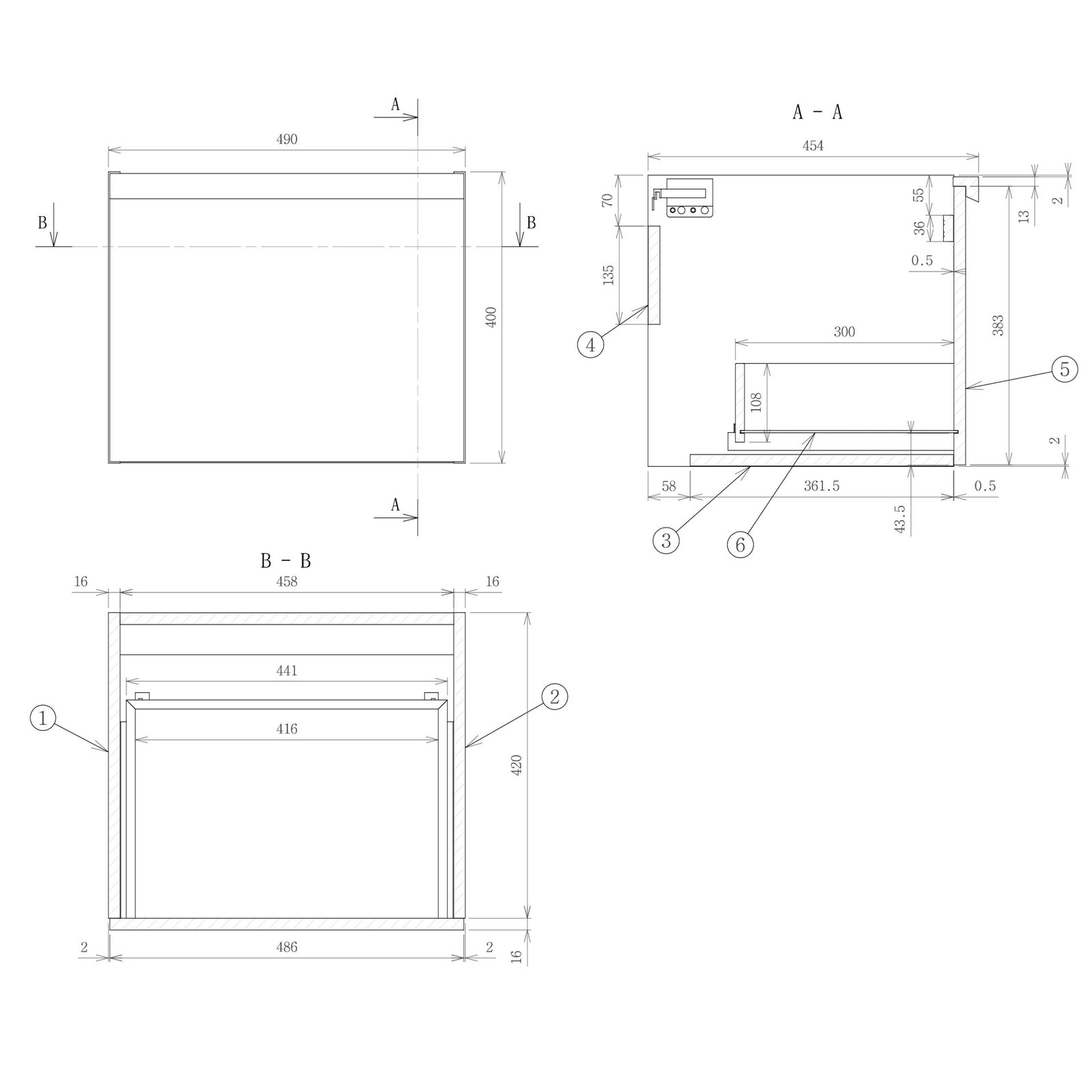 Eastbrook Kydbrook 1 Drawer Wall Hung Vanity Unit With Basin - 500mm Wide - Natural Oak - Image 4