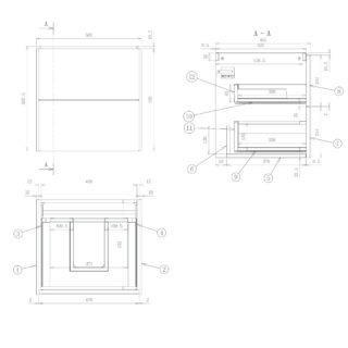 Eastbrook Chedworth 2 Drawer Wall Hung Vanity Unit With Basin - 500mm Wide - Natural Oak - Image 3