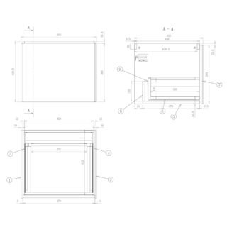 Eastbrook Chedworth 1 Drawer Wall Hung Vanity Unit With Round Basin - 500mm Wide - Natural Oak - Image 3