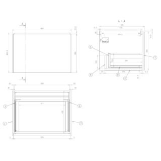 Eastbrook Chedworth 1 Drawer Wall Hung Vanity Unit With Round Basin - 600mm Wide - Natural Oak - Image 3
