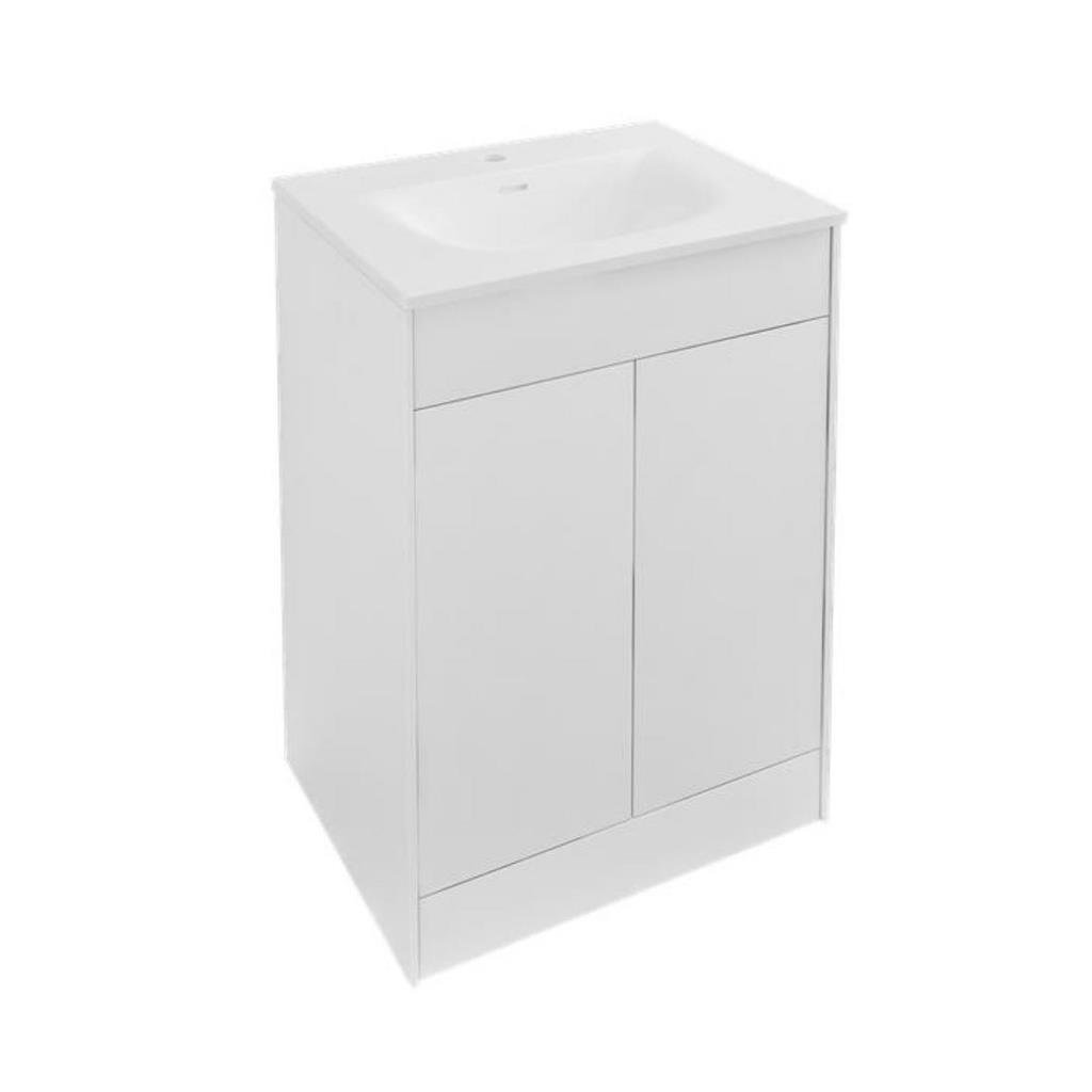 Eastbrook Chedworth 2 Door Floor Standing Vanity Unit With Basin - 600mm Wide - Natural Oak