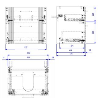 Eastbrook Cranham Wall Hung Vanity Unit With Basin - 600mm Wide - 1 TH - Image 2
