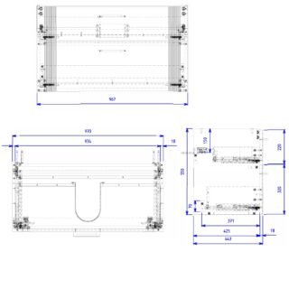 Eastbrook Cranham Wall Hung Vanity Unit With Basin - 1000mm Wide - 1 TH - Image 2