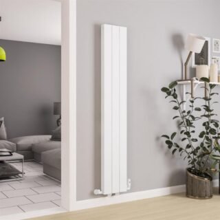 Eastbrook Queenswood Aluminium Designer Radiator - Matt White - Image 2