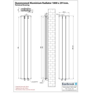 Eastbrook Queenswood Aluminium Designer Radiator - Matt Black - Image 15