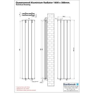 Eastbrook Queenswood Aluminium Designer Radiator - Matt Black - Image 16