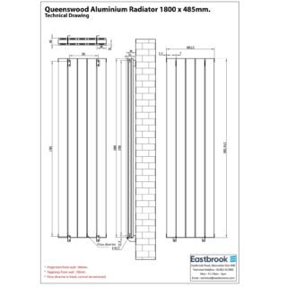 Eastbrook Queenswood Aluminium Designer Radiator - Matt Black - Image 17