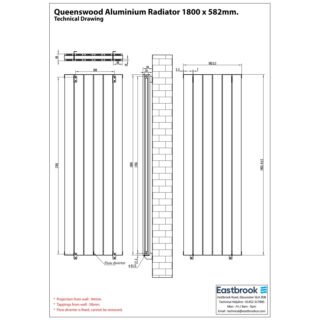 Eastbrook Queenswood Aluminium Designer Radiator - Matt Black - Image 18
