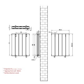 Eastbrook Queenswood Aluminium Designer Radiator - Matt Black - Image 19