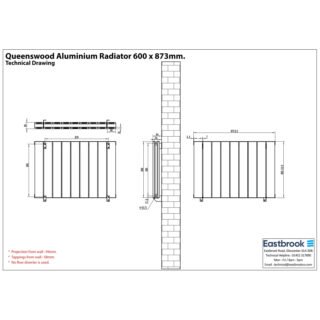 Eastbrook Queenswood Aluminium Designer Radiator - Matt Black - Image 22