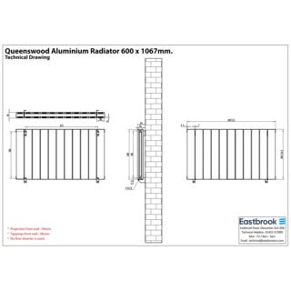 Eastbrook Queenswood Aluminium Designer Radiator - Matt Black - Image 23