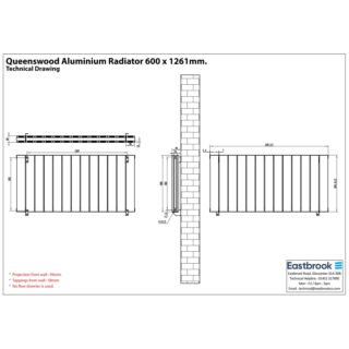 Eastbrook Queenswood Aluminium Designer Radiator - Matt Black - Image 24