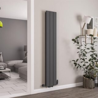 Eastbrook Queenswood Aluminium Designer Radiator - Matt Anthracite - Image 2
