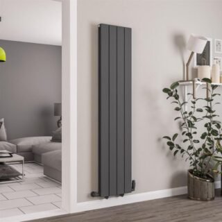 Eastbrook Queenswood Aluminium Designer Radiator - Matt Anthracite - Image 3
