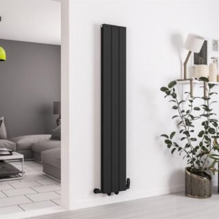 Eastbrook Queenswood Aluminium Designer Radiator - Matt Black - Image 2