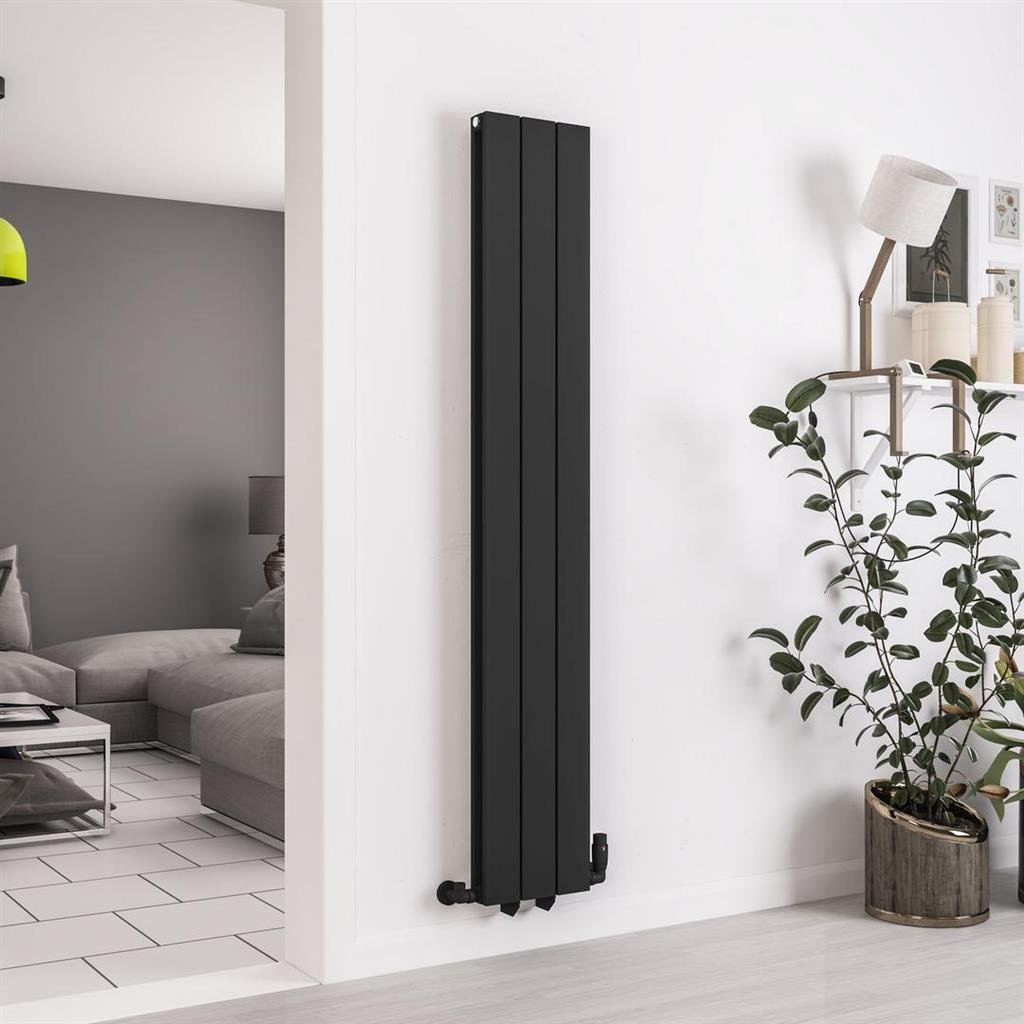 Eastbrook Queenswood Aluminium Designer Radiator - Matt Black - Image 2