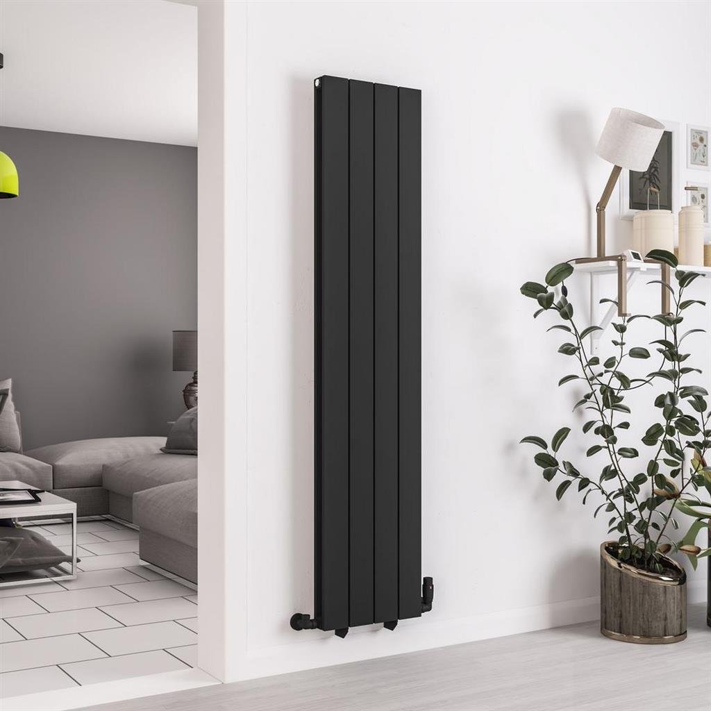 Eastbrook Queenswood Aluminium Designer Radiator - Matt Black - Image 3