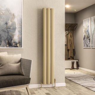 Eastbrook Malmesbury Aluminium Designer Radiator - Brass Effect - Image 2