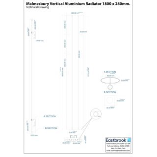Eastbrook Malmesbury Aluminium Designer Radiator - Silver Effect - Image 7