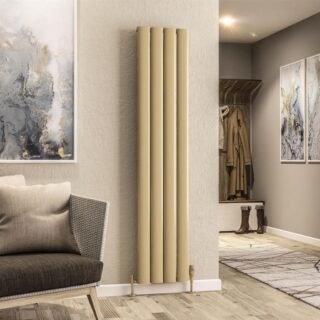 Eastbrook Malmesbury Aluminium Designer Radiator - Brass Effect - Image 3