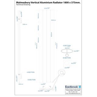 Eastbrook Malmesbury Aluminium Designer Radiator - Silver Effect - Image 8