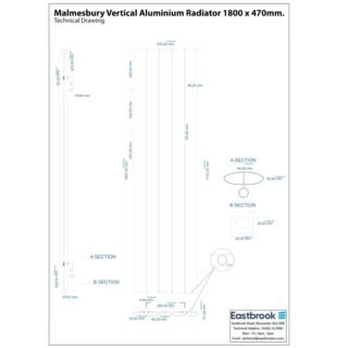 Eastbrook Malmesbury Aluminium Designer Radiator - Silver Effect - Image 9