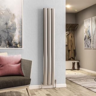 Eastbrook Malmesbury Aluminium Designer Radiator - Silver Effect - Image 2