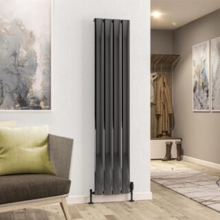Eastbrook Malmesbury Aluminium Designer Radiator - Black Effect - Image 3