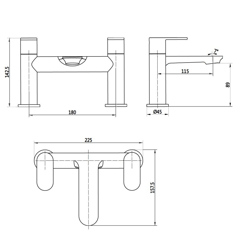 Eastbrook Elsted Bath Filler Tap - Image 3