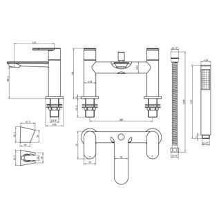 Eastbrook Elsted Bath Shower Mixer Tap - Image 3