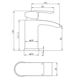 Eastbrook Alveston Basin Mixer Tap With Waste - Image 4