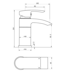 Eastbrook Alveston Swivel Basin Mixer Tap With Waste - Image 3