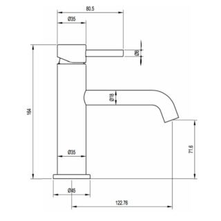 Eastbrook Meriden Mini Mono Basin Mixer Tap With Waste - Image 2