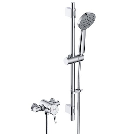 Bristan Acute 1 Outlet Thermostatic Exposed Shower Valve with Riser Kit Chrome