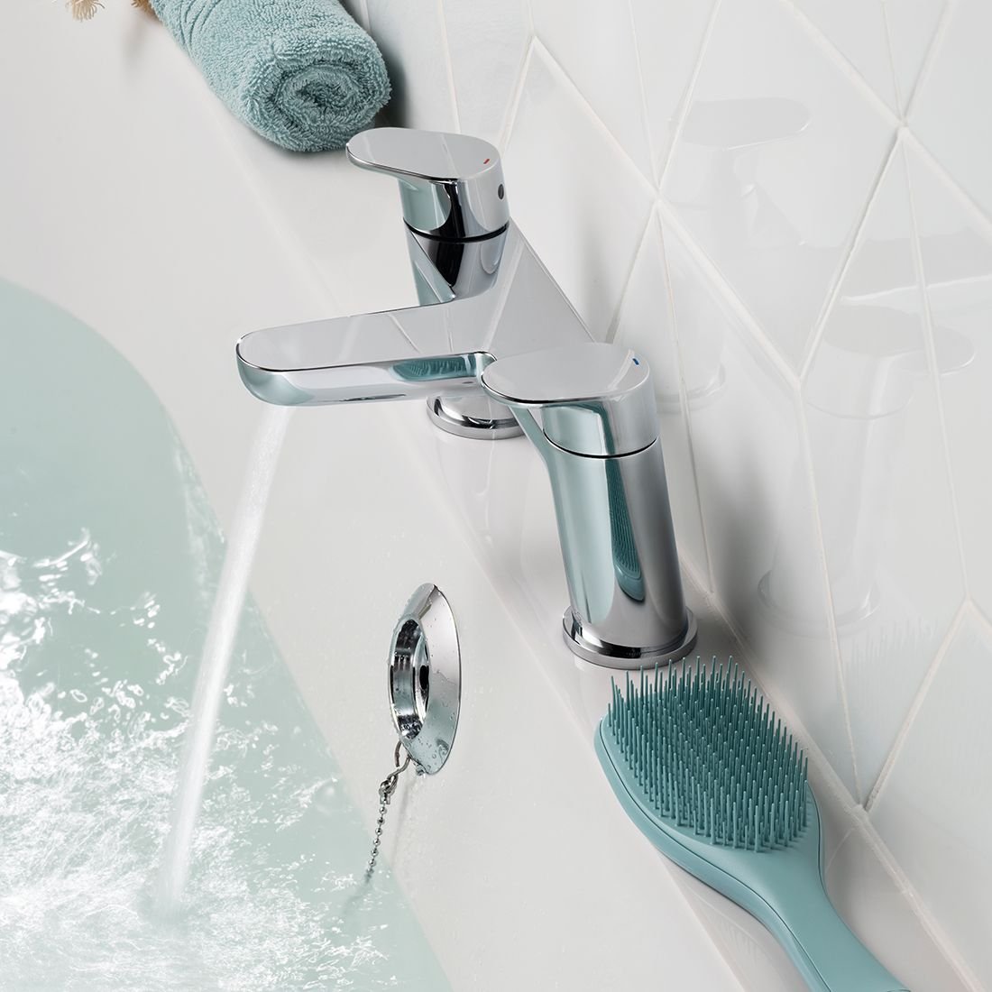 Vado Ava 2 Hole Deck Mounted Mono Bath Filler - Chrome