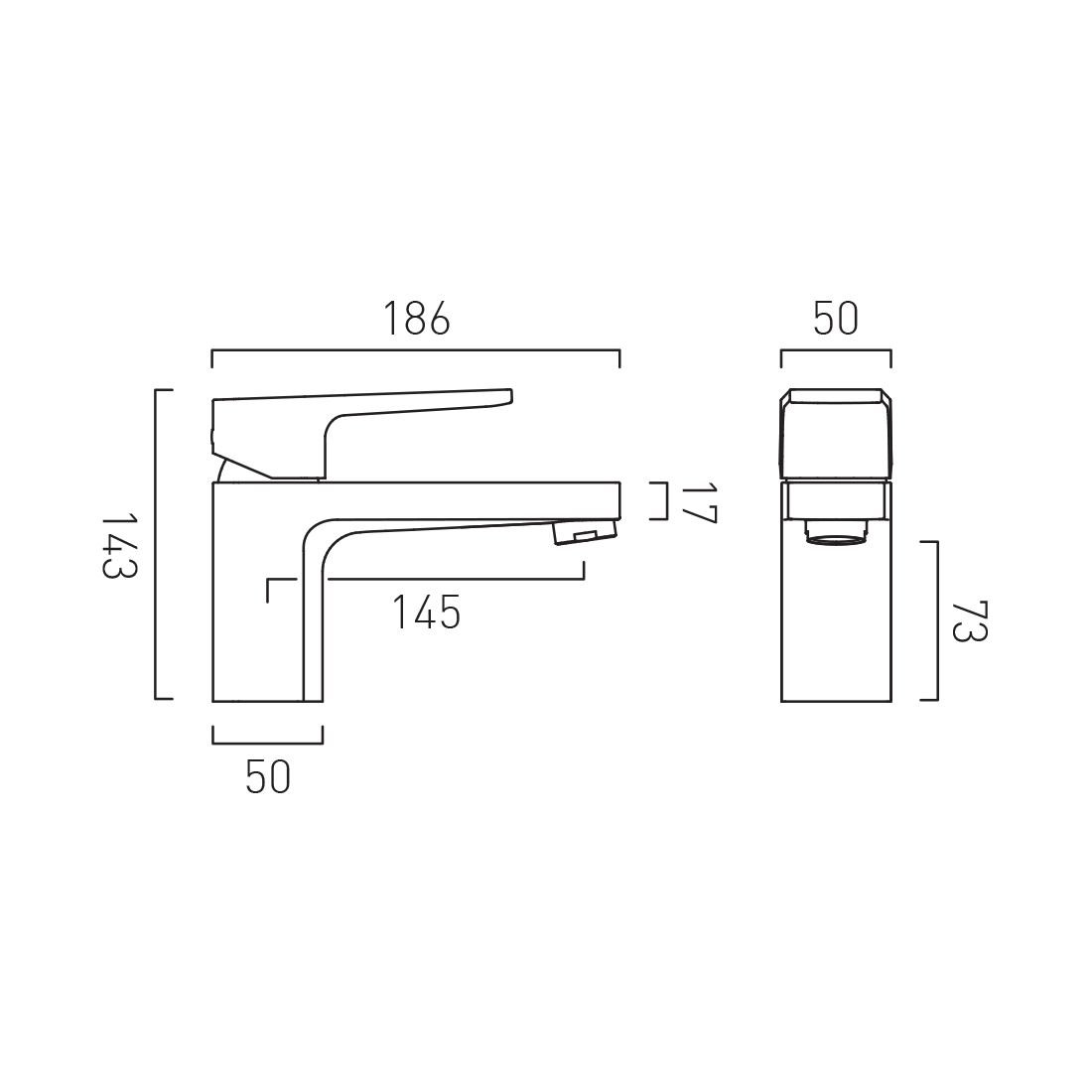 Vado Ekko Deck Mounted Mono Bath Filler - Chrome - Image 2