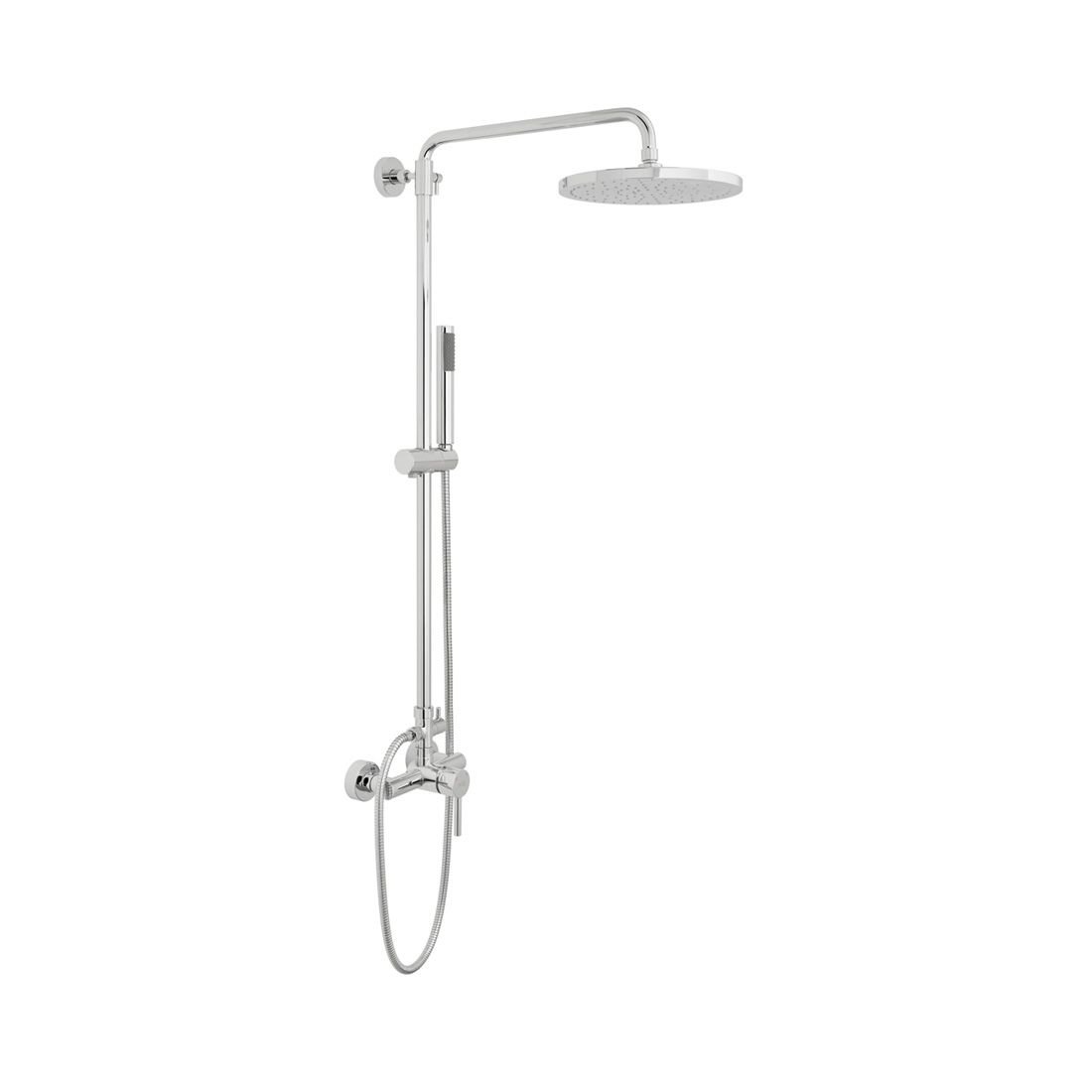 Vado Nuri 2 Outlet Exposed Thermostatic Adjustable Shower Kit With Integrated Diverter - Chrome
